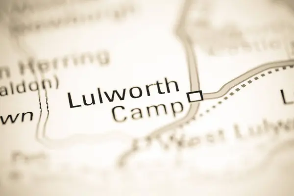 Лагерь Лалворт Великобритания Географической Карте — стоковое фото