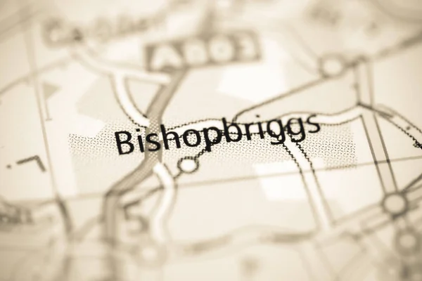 イギリスの地理地図上のBishopbirgs — ストック写真