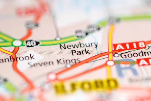 Newbury Park Reino Unido Sobre Mapa Geografia — Fotografia de Stock