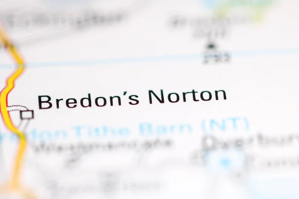 ブレドンのノートン 地理地図上のイギリス — ストック写真