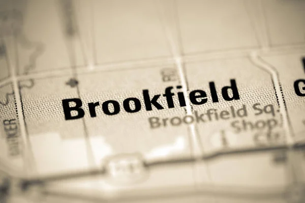Brookfield Mapa Geográfico Estados Unidos — Foto de Stock