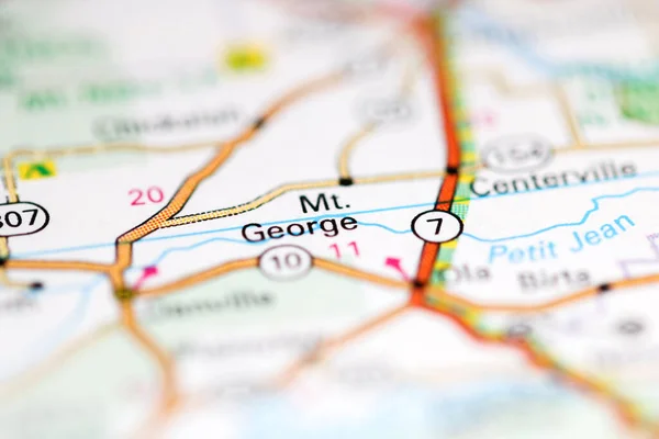 乔治George 阿肯色州地图上的美国 — 图库照片