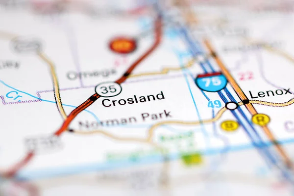 Crosland Georgia Eeuu Mapa Geográfico — Foto de Stock