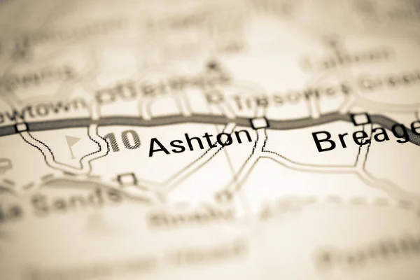アシュトン 地理地図上のイギリス — ストック写真