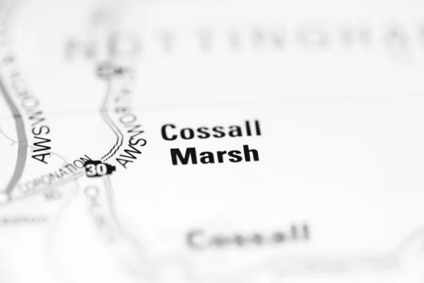 Palude Cossall Una Mappa Geografica Del Regno Unito — Foto Stock