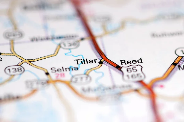 Tillar Arkansas Usa Geography Map — Stock Photo, Image