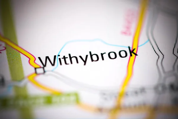 Whitybrook Географічній Карті Великої Британії — стокове фото