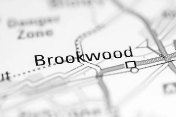 Бруквуд Велика Британія Географічній Карті — стокове фото