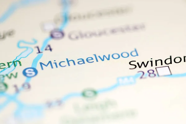 Michaelwood Zjednoczone Królestwo Mapie Geograficznej — Zdjęcie stockowe