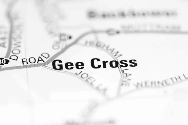Gee Cross Γεωγραφικό Χάρτη Του Ηνωμένου Βασιλείου — Φωτογραφία Αρχείου
