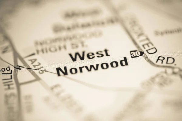 West Norwood Mapie Zjednoczonego Królestwa — Zdjęcie stockowe