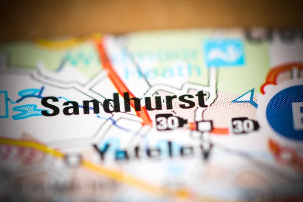 Sandhurst Reino Unido Mapa Geográfico —  Fotos de Stock