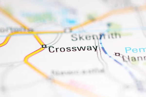 クロスウェイ 地理地図上のイギリス — ストック写真