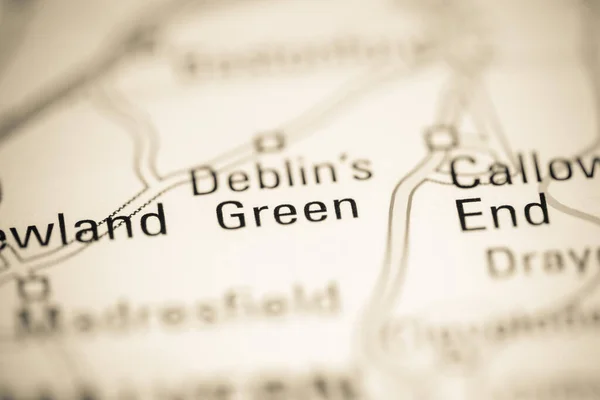 Deblin Green Regno Unito Una Carta Geografica — Foto Stock