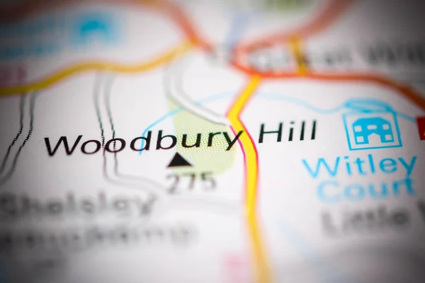 Woodbury Hill Reino Unido Sobre Mapa Geografia — Fotografia de Stock