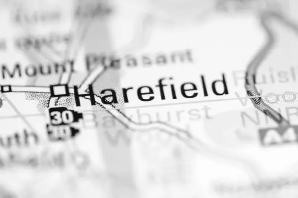 ハーフィールドだ 地理地図上のイギリス — ストック写真