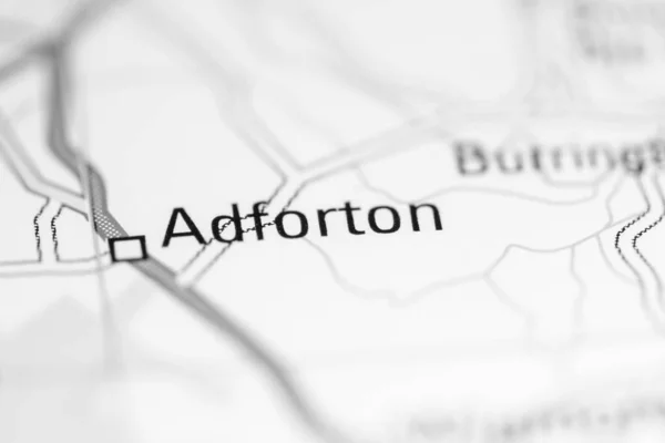 Адфортон Велика Британія Географічній Карті — стокове фото