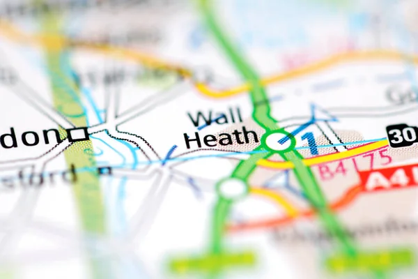 Wall Heath Mapa Geográfico Reino Unido — Fotografia de Stock
