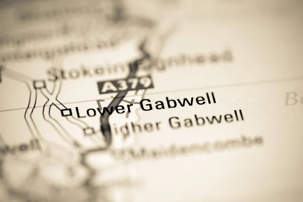 Нижній Габвел Велика Британія Географічній Карті — стокове фото