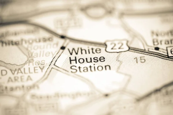 Σταθμός Λευκού Οίκου Νιου Τζέρσι Ηπα Χάρτη Γεωγραφίας — Φωτογραφία Αρχείου