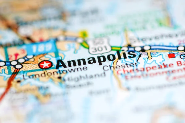 アナポリス メリーランド州 地理地図上のアメリカ — ストック写真