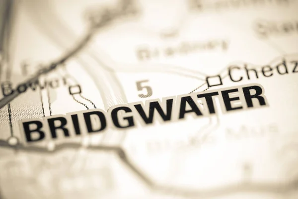 Bridgwater Regno Unito Una Carta Geografica — Foto Stock