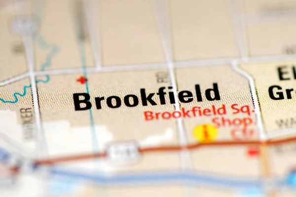 Brookfield Mapa Geográfico Estados Unidos — Foto de Stock