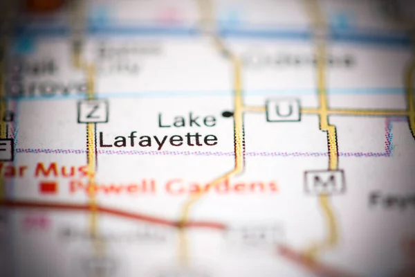 Озеро Лафайет Миссури Сша Географической Карте — стоковое фото