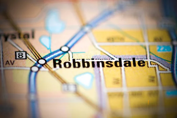 美国地图上的Robbinsdale — 图库照片