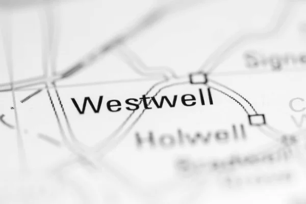 ウェストウェル 地理地図上のイギリス — ストック写真