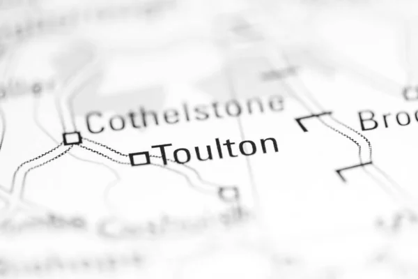 Toulton Zjednoczone Królestwo Mapie Geograficznej — Zdjęcie stockowe