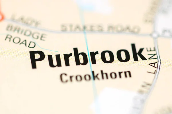 Purbrook Географічній Карті Великої Британії — стокове фото