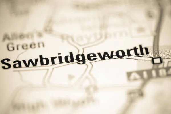 Sawbridgeworth Ben Egyesült Királyság Földrajzi Térképen — Stock Fotó