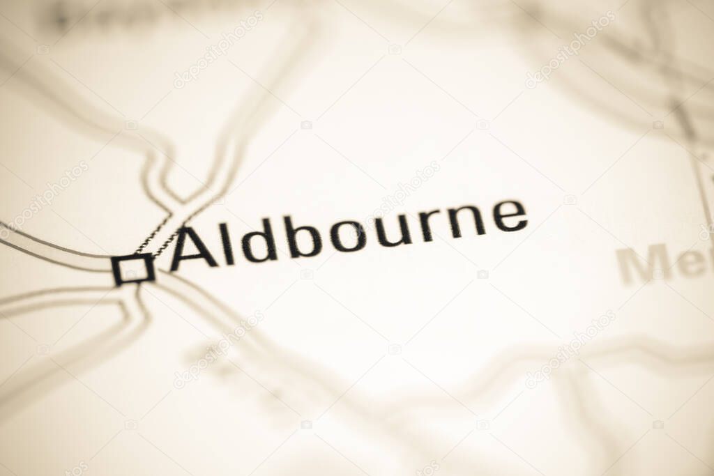Aldbourne. United Kingdom on a geography map