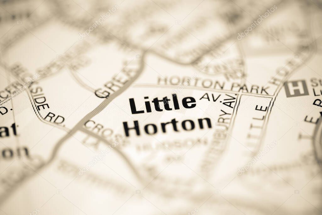 Little Horton on a geographical map of UK