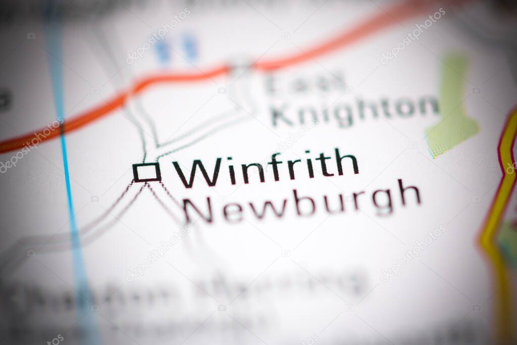 Winfrith Newburgh. United Kingdom on a geography map