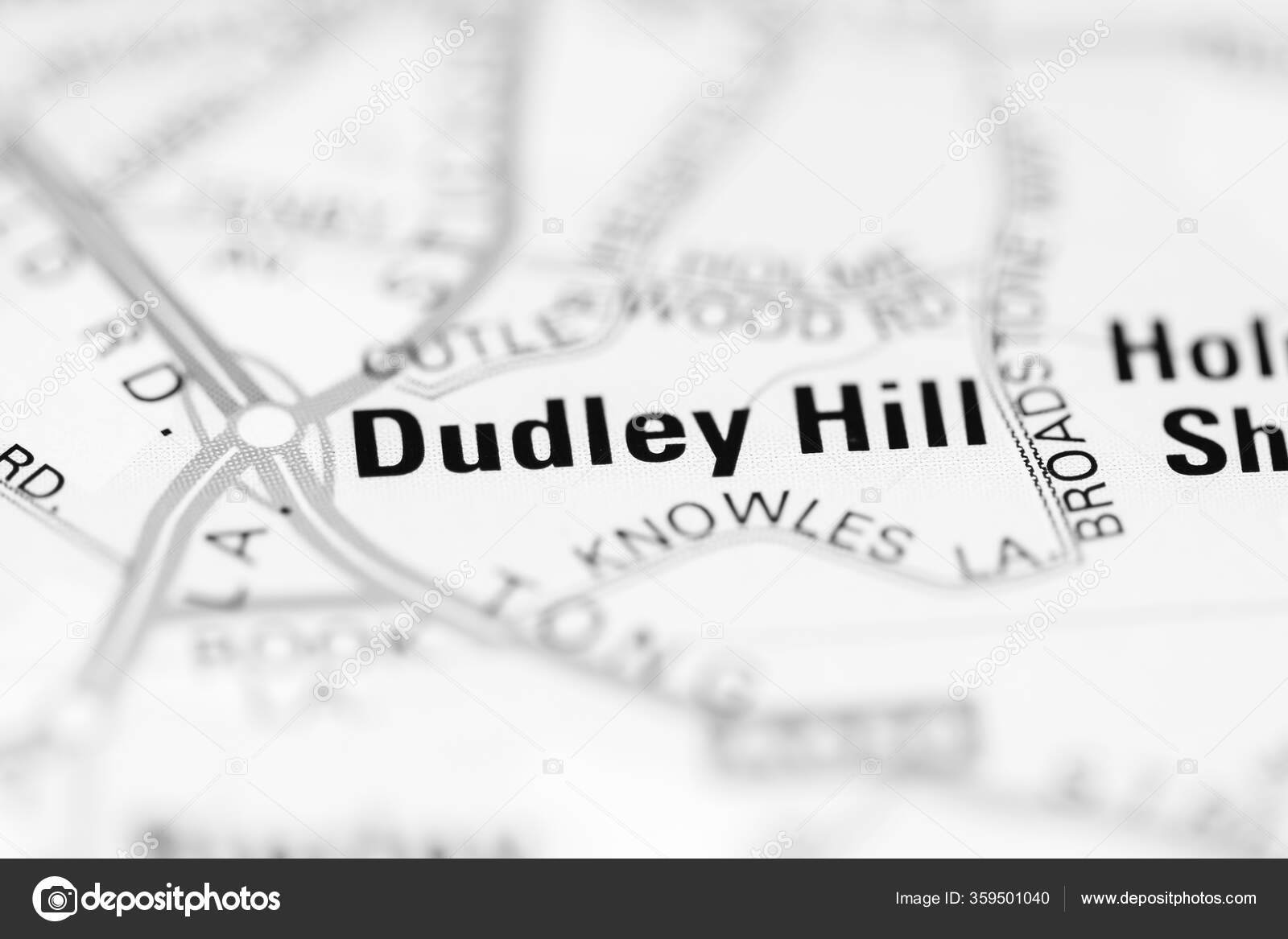Dudley Hill Geographical Map ⬇ Stock Photo, Image by