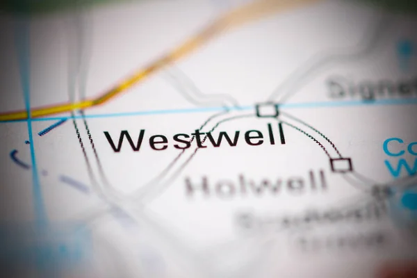 Westwell Großbritannien Auf Einer Geografischen Karte — Stockfoto