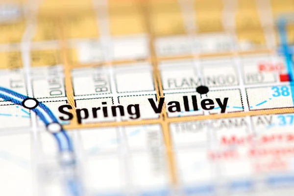 Spring Valley Geographical Map Usa — Stock Photo, Image