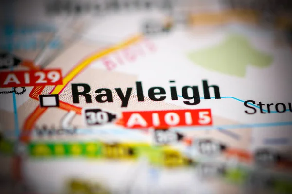 Rayleigh Reino Unido Sobre Mapa Geografia — Fotografia de Stock