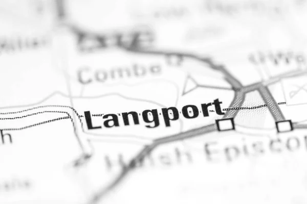 Ленгпорт Велика Британія Географічній Карті — стокове фото