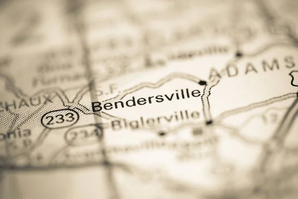 Bendersville Pensilvânia Eua Sobre Mapa Geografia — Fotografia de Stock