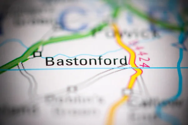 Bastonford Royaume Uni Sur Une Carte Géographique — Photo