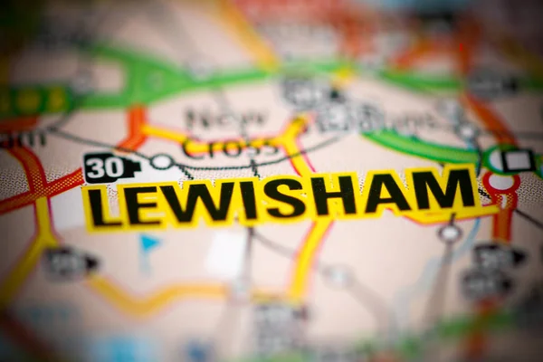 Lewisham Birleşik Krallık Coğrafya Haritasında — Stok fotoğraf