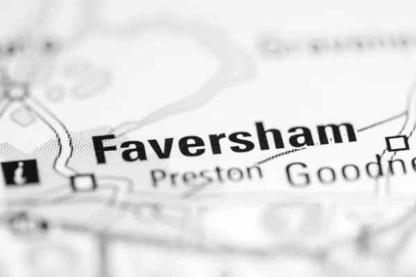 Faversham Regno Unito Una Carta Geografica — Foto Stock