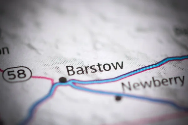 Barstow on a geographical map of USA