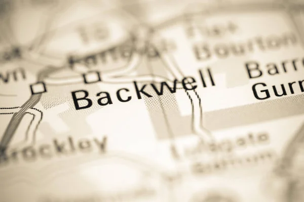 Бэквелл Великобритания Географической Карте — стоковое фото