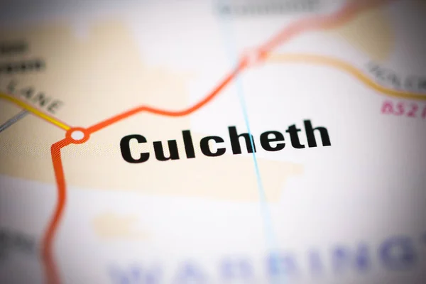 Culcheth Mapa Geográfico Reino Unido — Fotografia de Stock