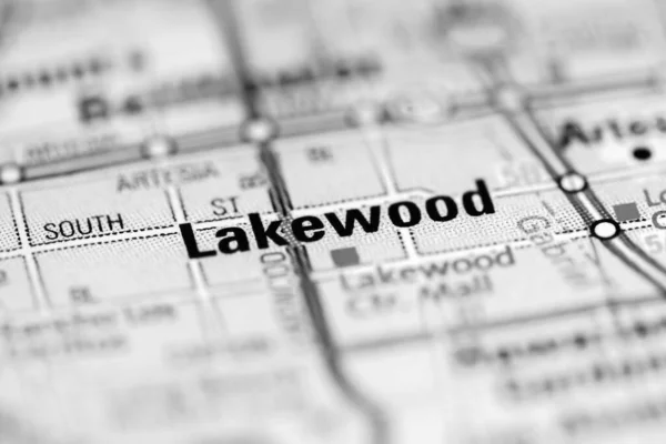 Lakewood Kalifornii Usa Mapie — Zdjęcie stockowe