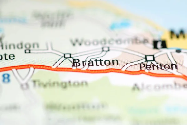 ブラットンだ 地理地図上のイギリス — ストック写真